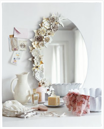 DIY Paper Flower Mirror